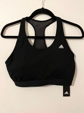 Adidas Black Work Out Sports Bra With Mesh Size XL extra large NWT New With Tags